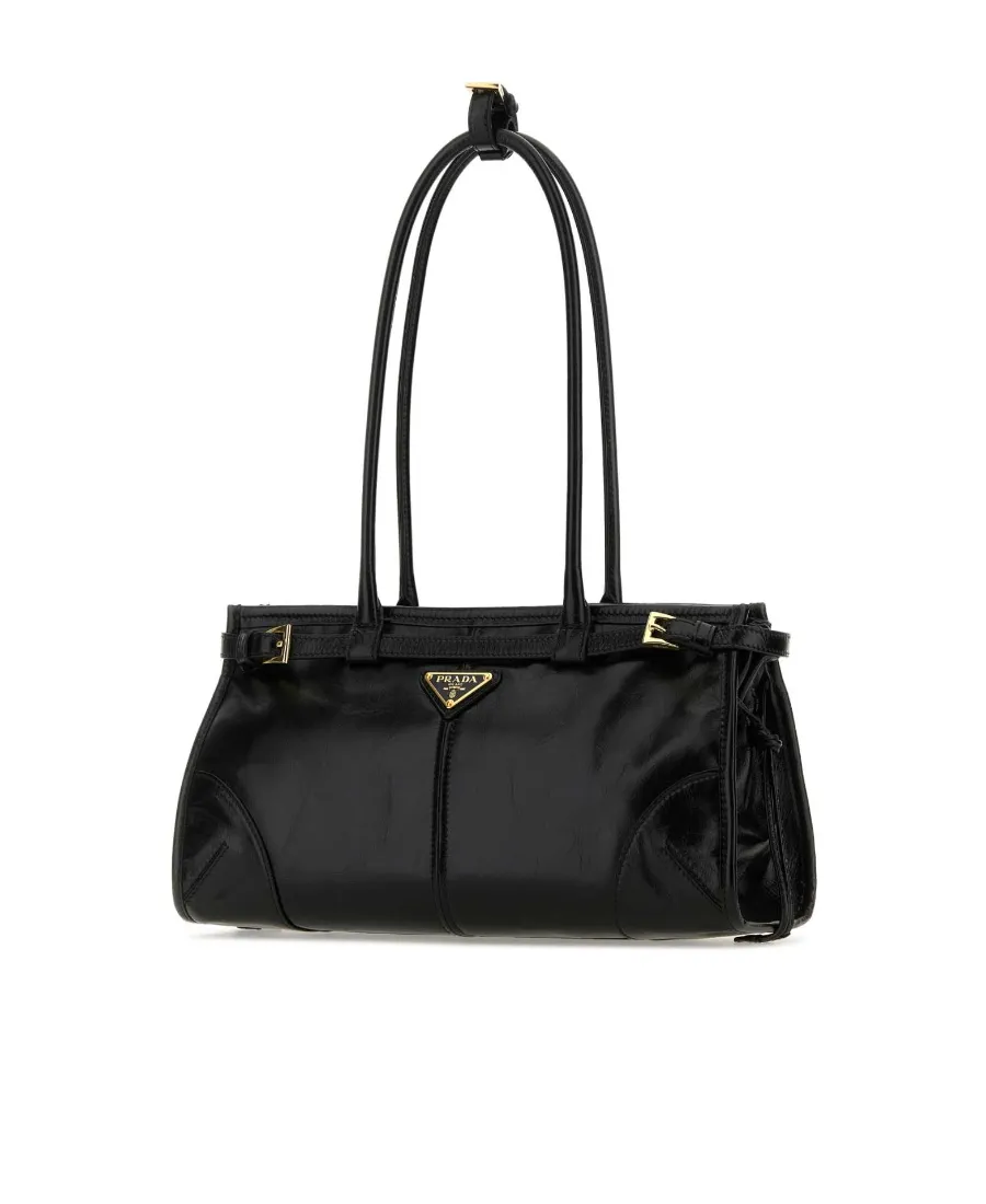 Prada Triangle-Logo Tote Bag