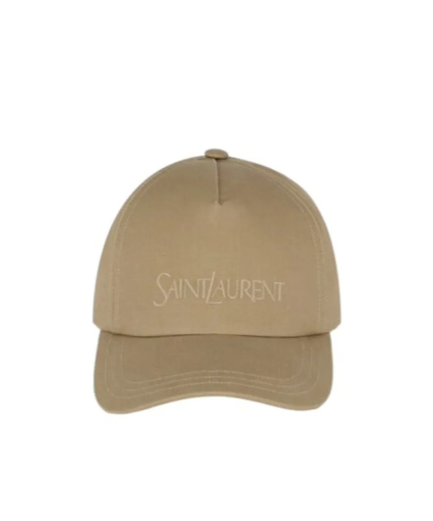 Saint Laurent Logo Embroidered Baseball Cap