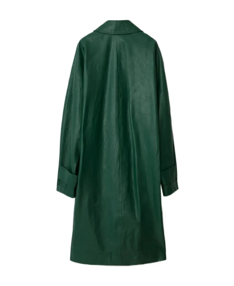 Burberry Long Sleeved Leather Car Coat