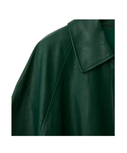 Burberry Long Sleeved Leather Car Coat