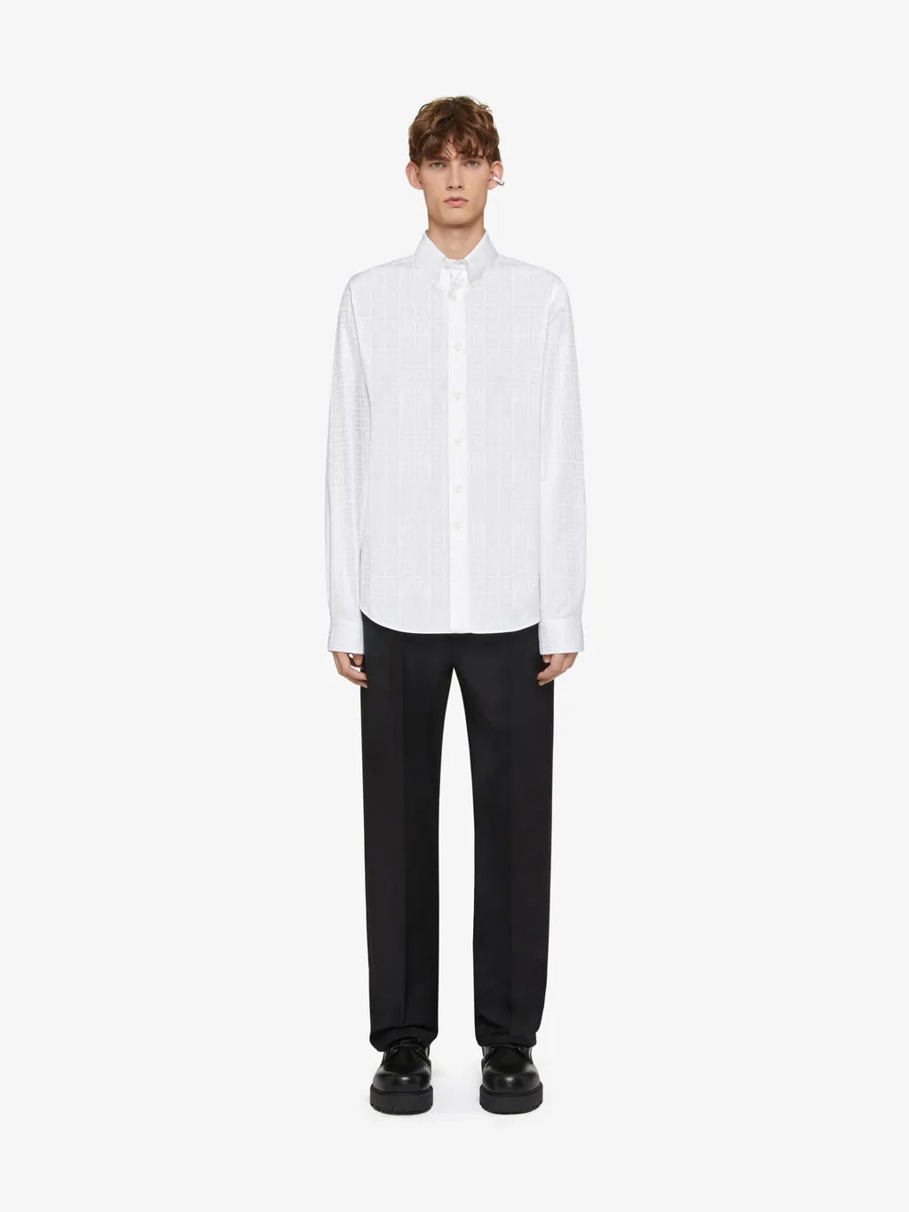 Givenchy 4G Pattern Long-Sleeved Shirt