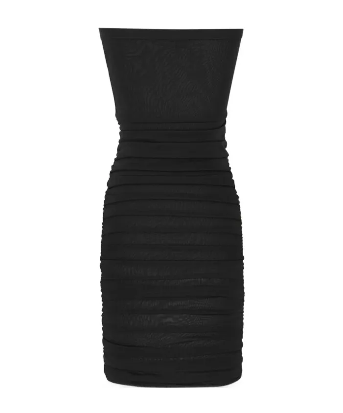 Ruched Strapless Dress In Knit