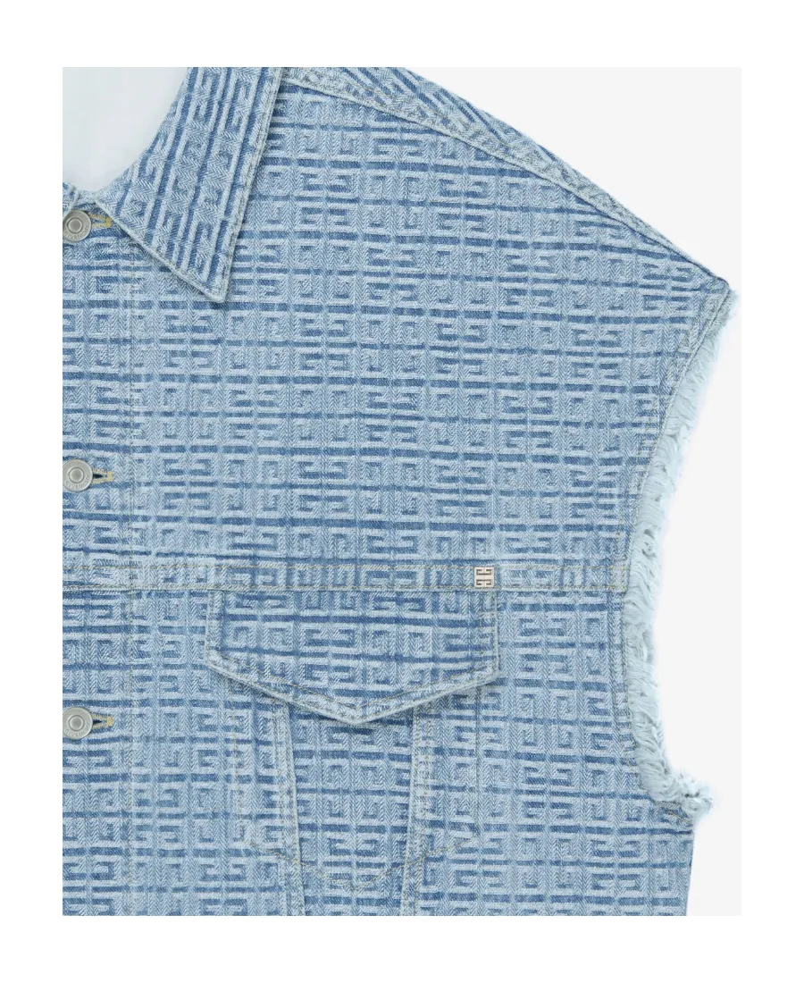 Givenchy	4G Denim Button-Up Vest