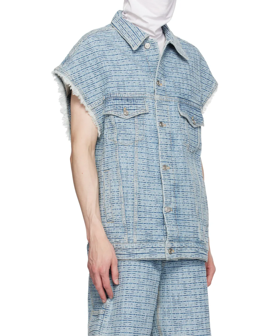 Givenchy	4G Denim Button-Up Vest