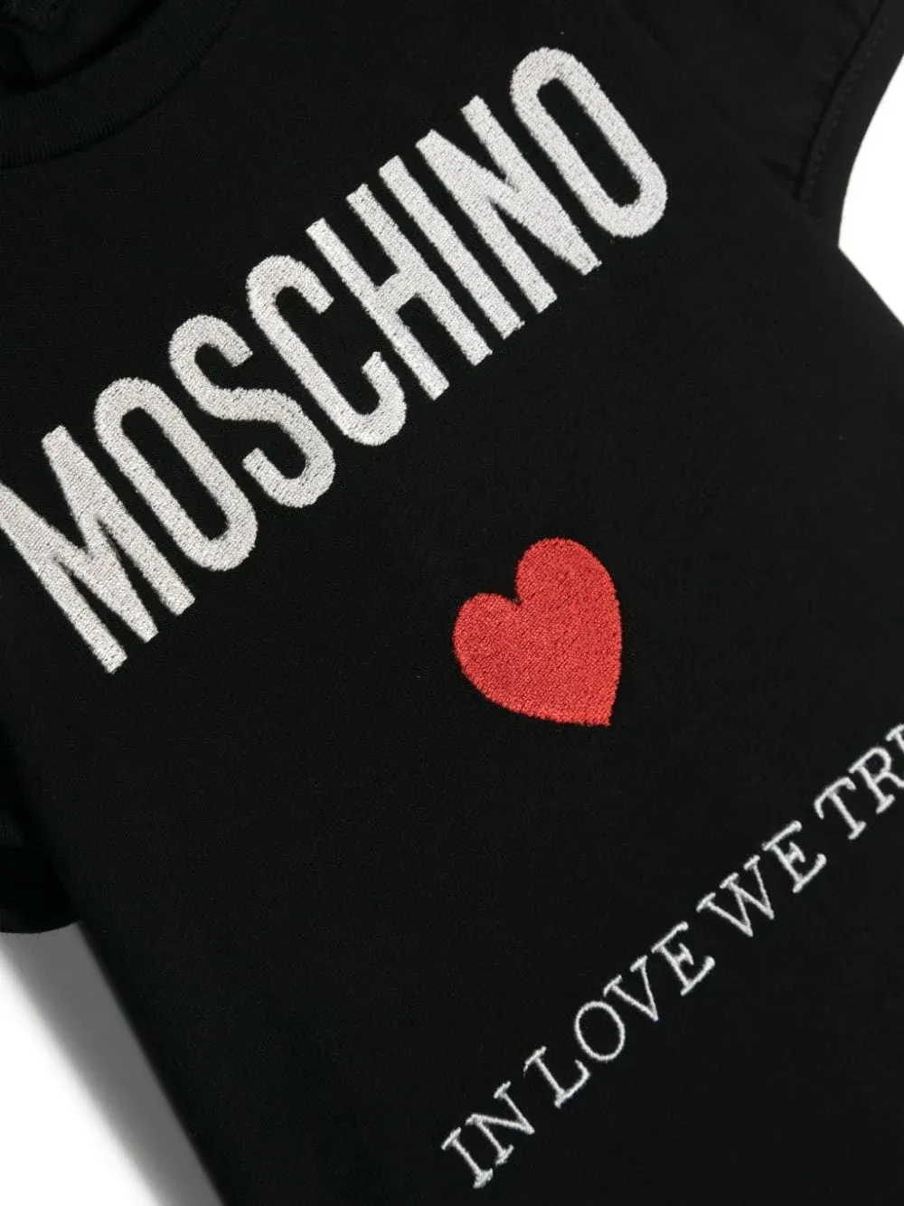 Moschino Kids Logo-Embroidered Crewneck T-Shirt