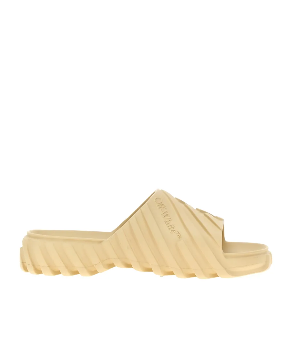 Off-White Exploration Logo Embossed Slides