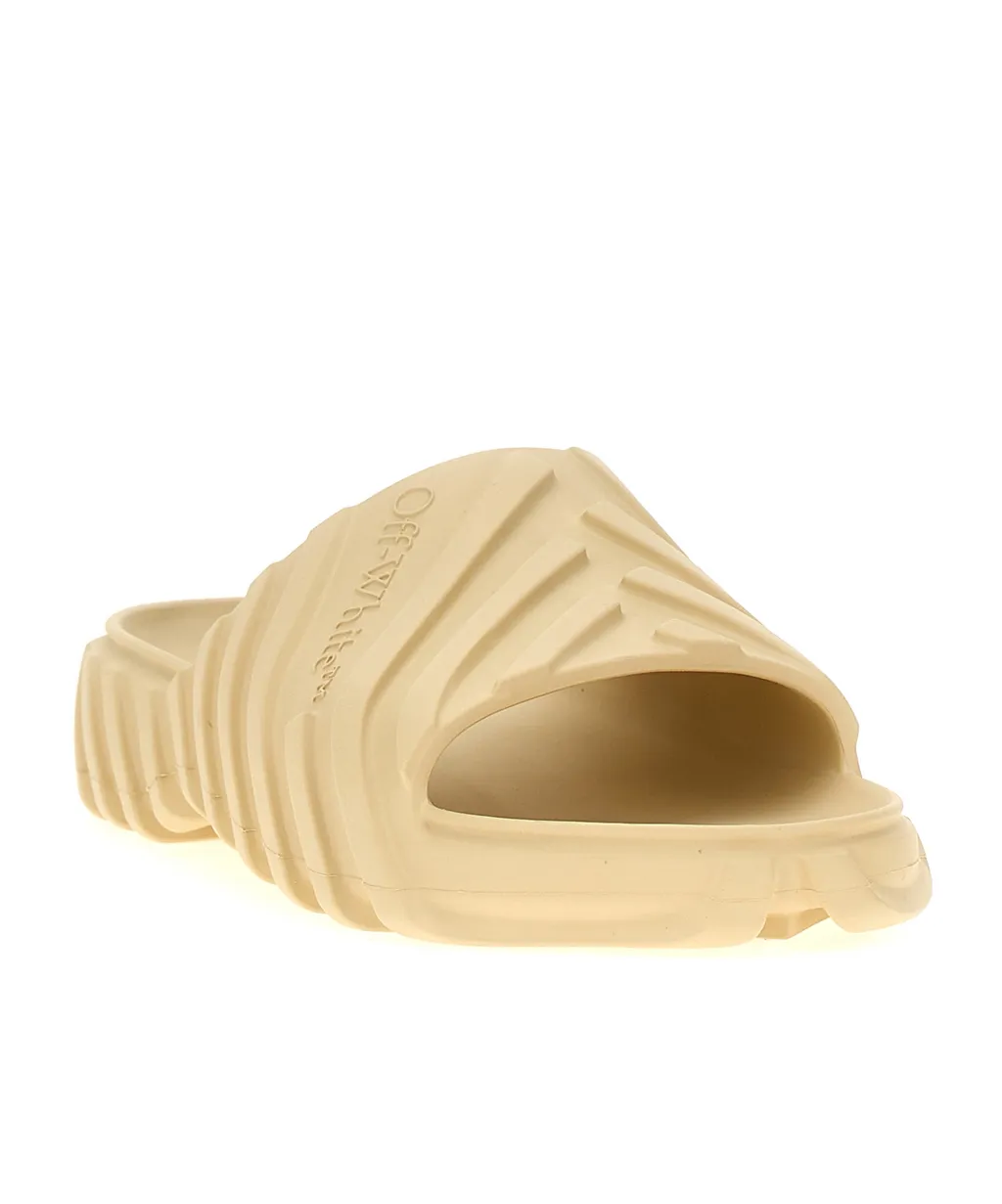 Off-White Exploration Logo Embossed Slides