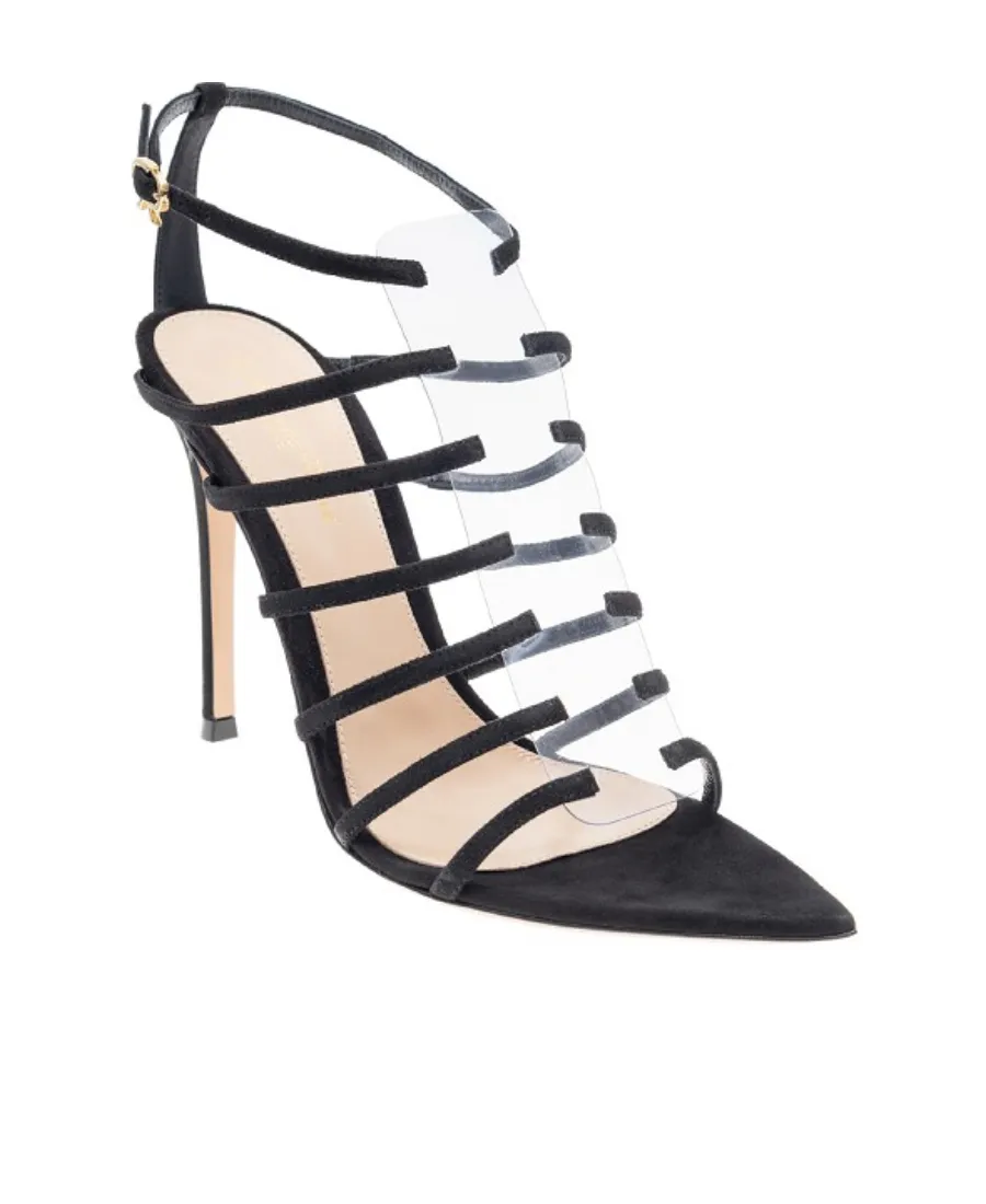 Hollowed-Out High-Heeled Sandals