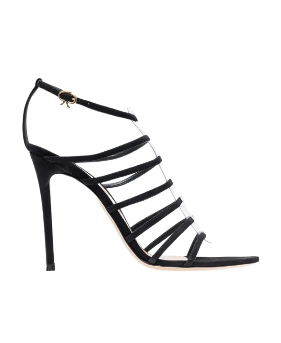 Hollowed-Out High-Heeled Sandals