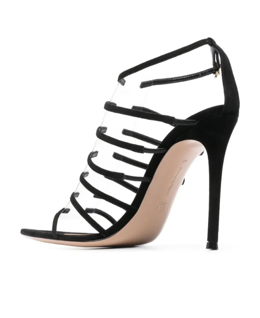 Hollowed-Out High-Heeled Sandals