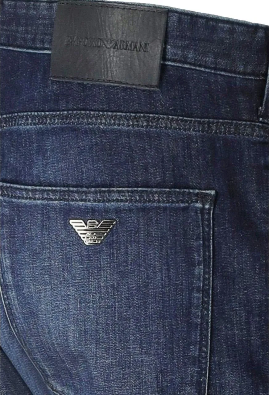 Emporio Armani Logo Plaque Slim-Fit Jeans