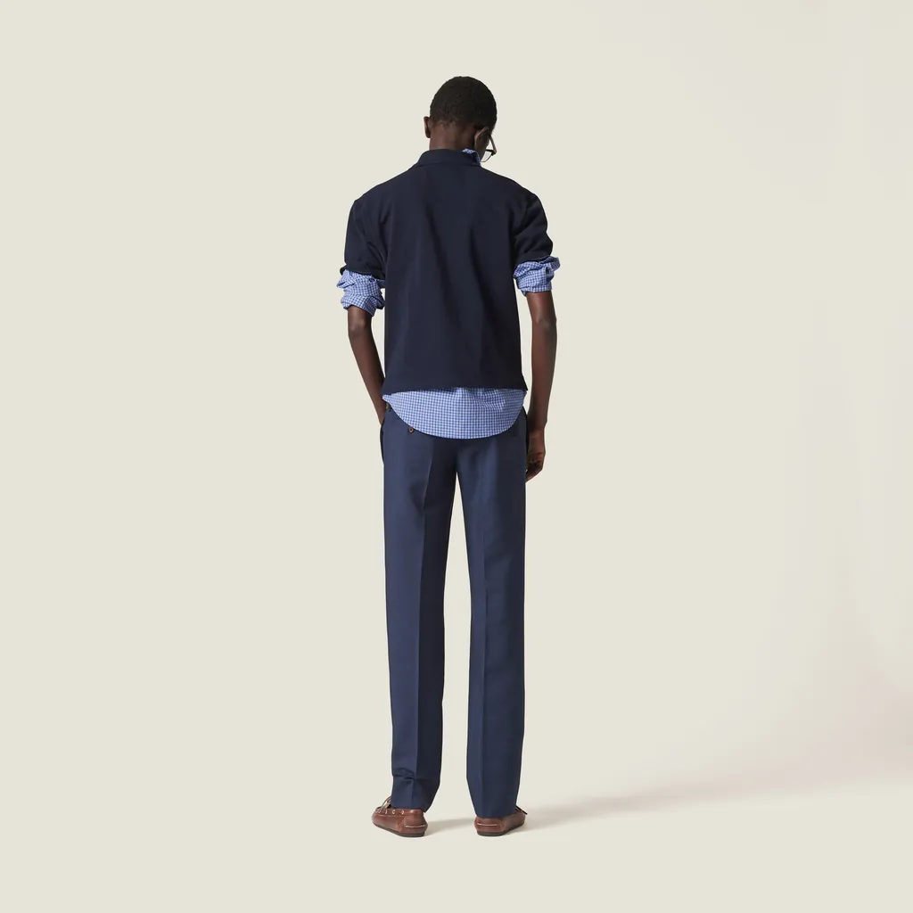 Miu Miu Logo-Embroidered Straight Leg Trousers