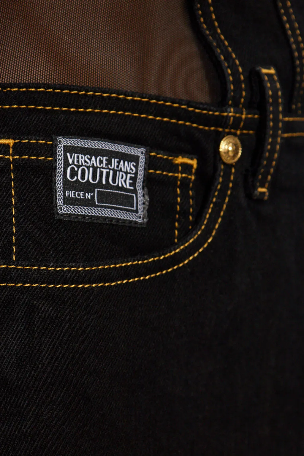 Versace Jeans Couture Contrast-Stitching Sleeveless Denim Dress