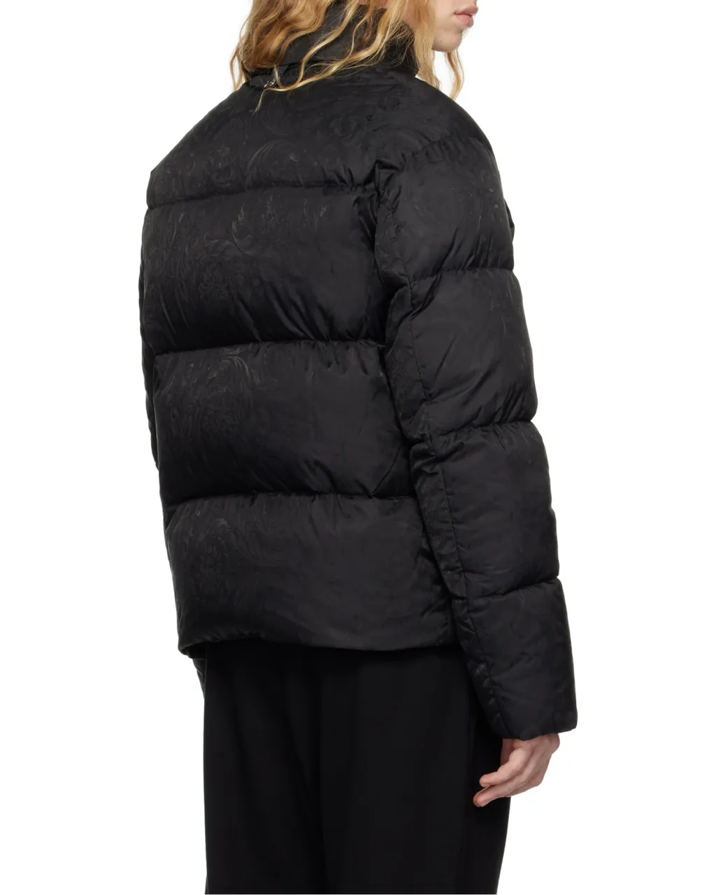 Versace Barocco Silhouette Zip-Up Puffer Jacket