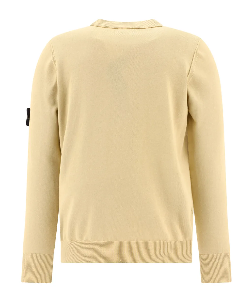 Stone Island Compass Patch Crewneck Knitted Jumper