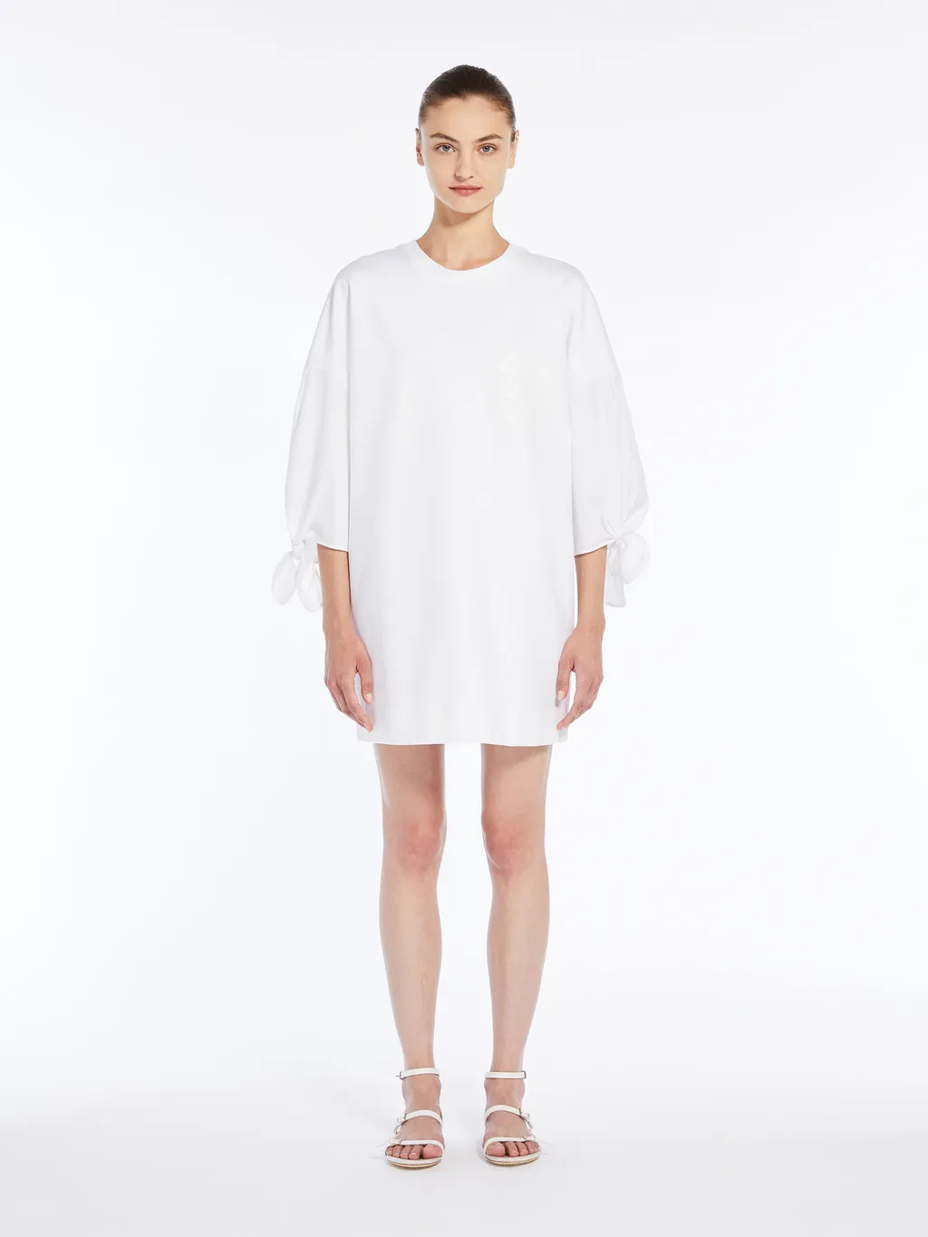 Max Mara Logo Printed Crewneck Dress