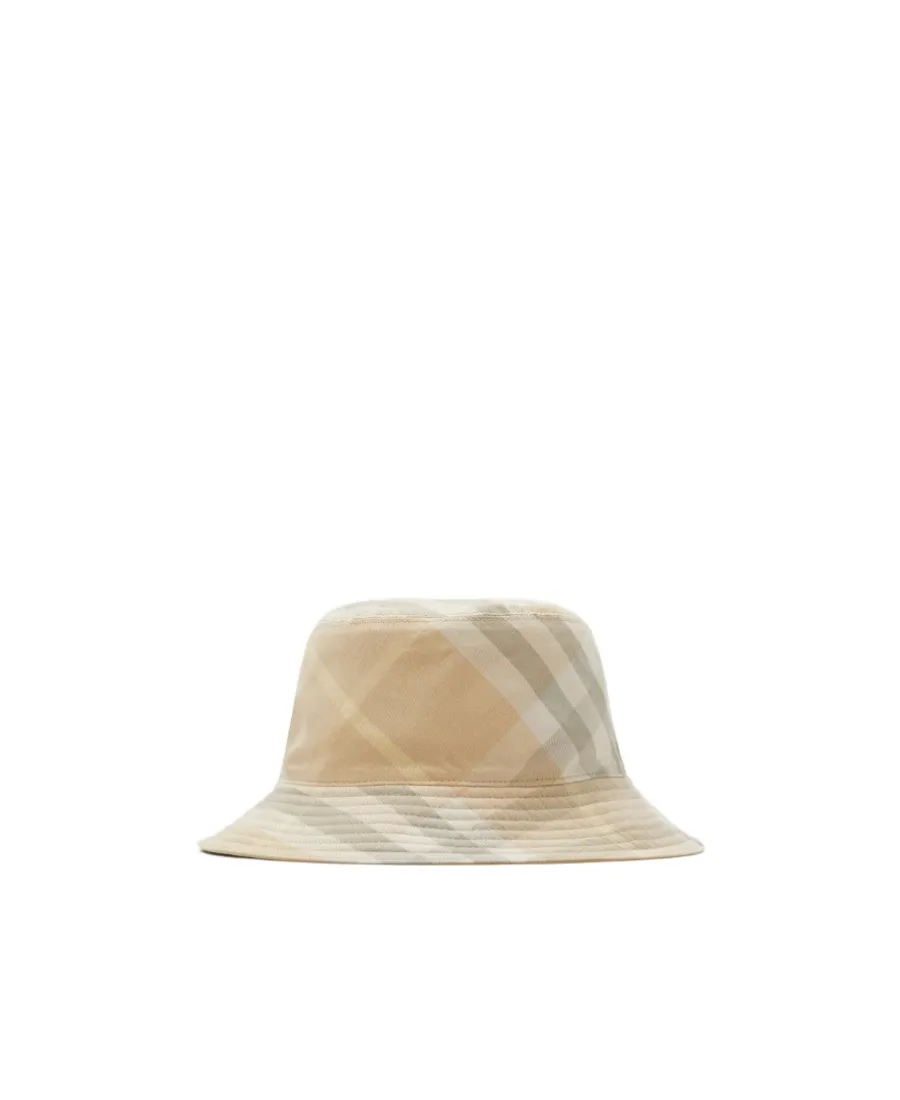 Burberry Check-Pattern Reversible Pull-On Bucket Hat