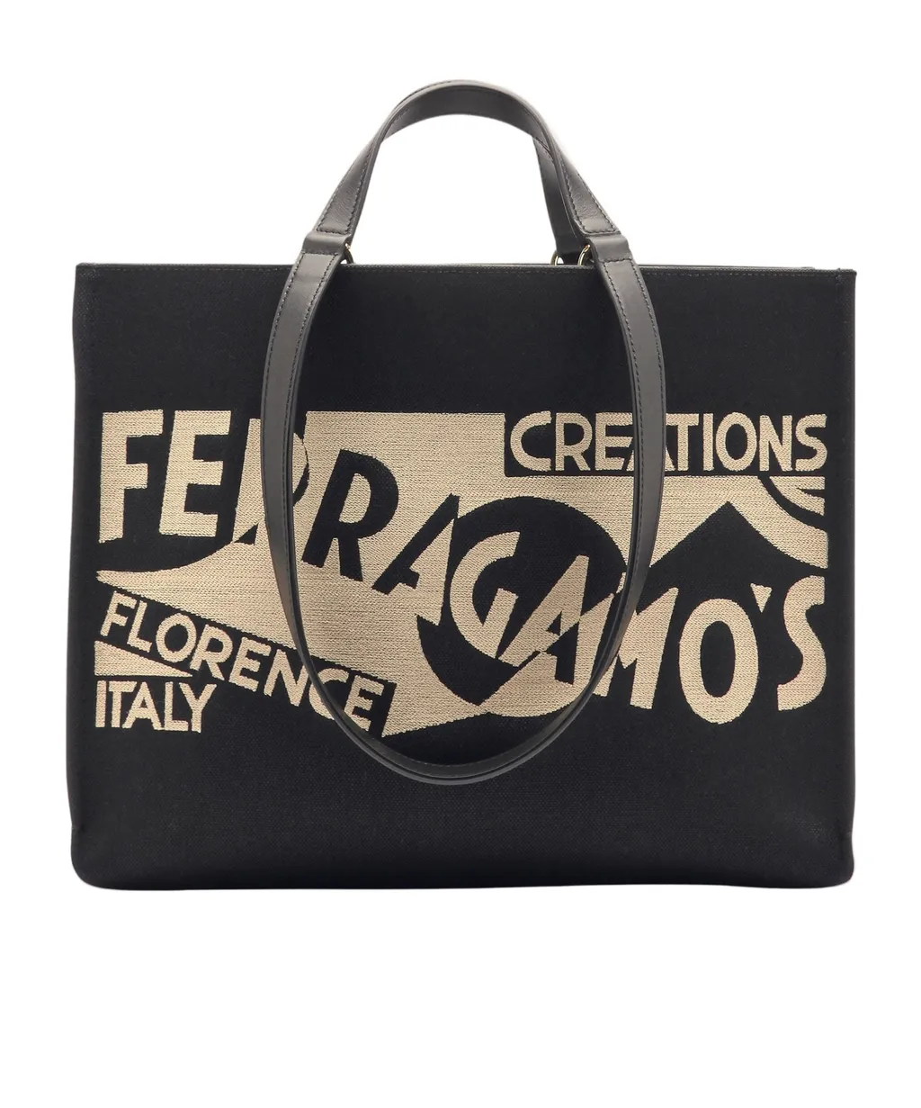 Salvatore Ferragamo Logo Detailed Top Handle Bag