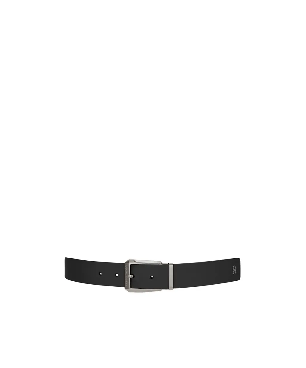 Salvatore Ferragamo Logo Engraved Buckle Belt