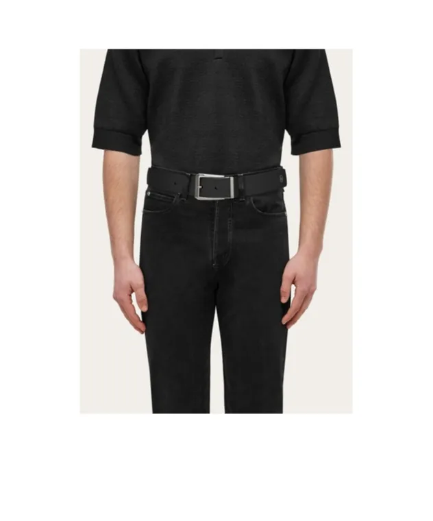 Salvatore Ferragamo Logo Engraved Buckle Belt