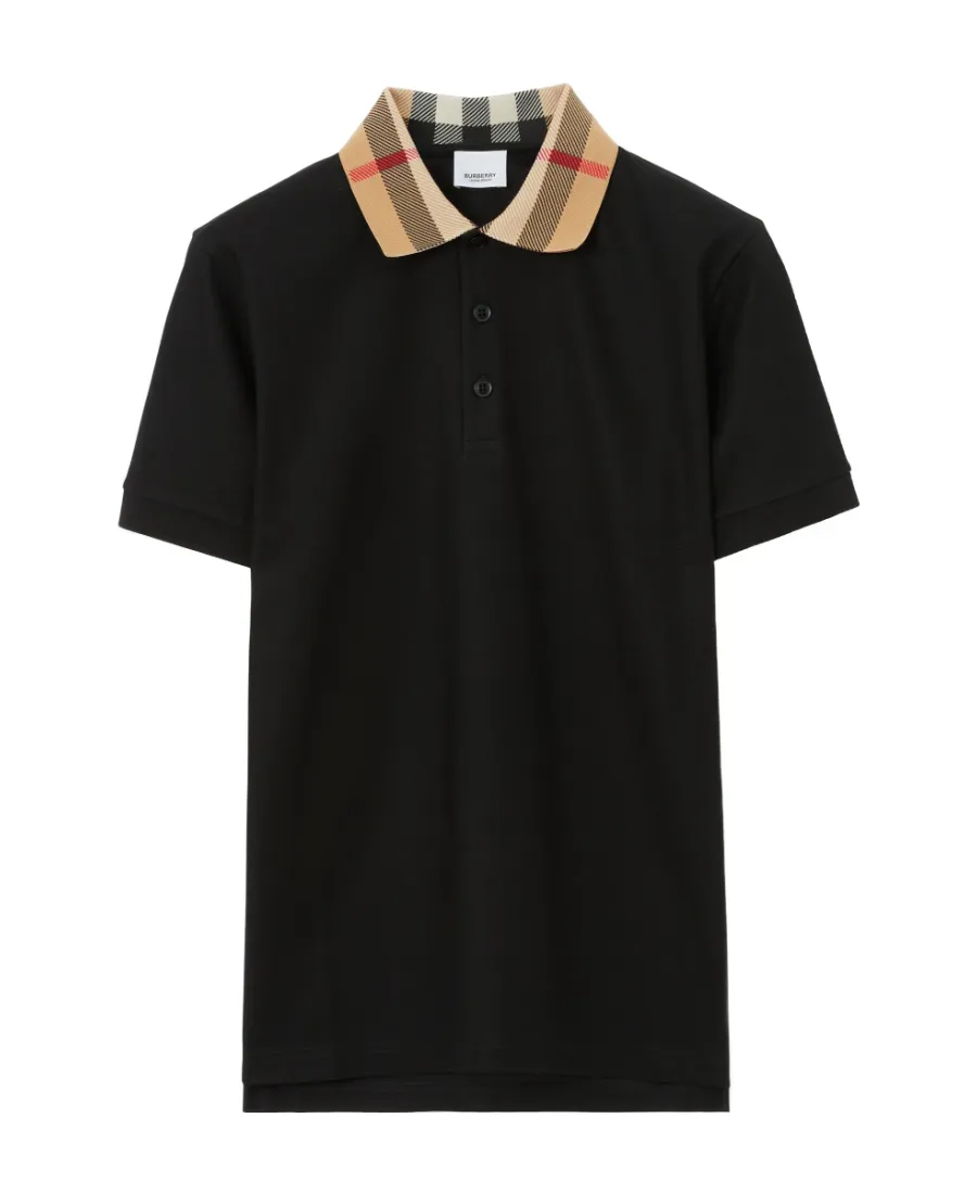 Burberry Checked Short-Sleeved Polo Shirt