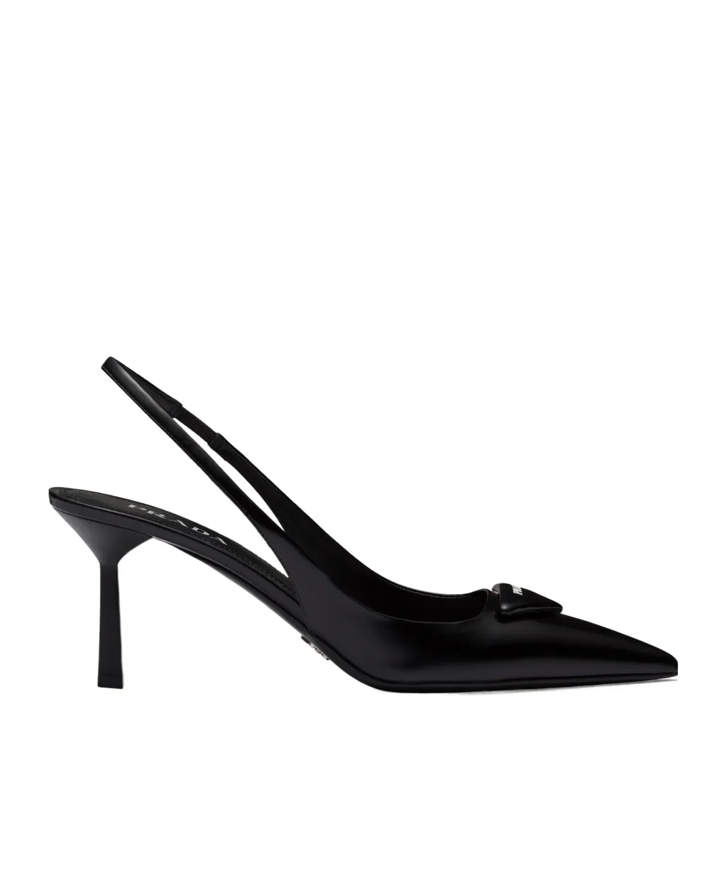 Prada Pointed-Toe Slingback Pumps