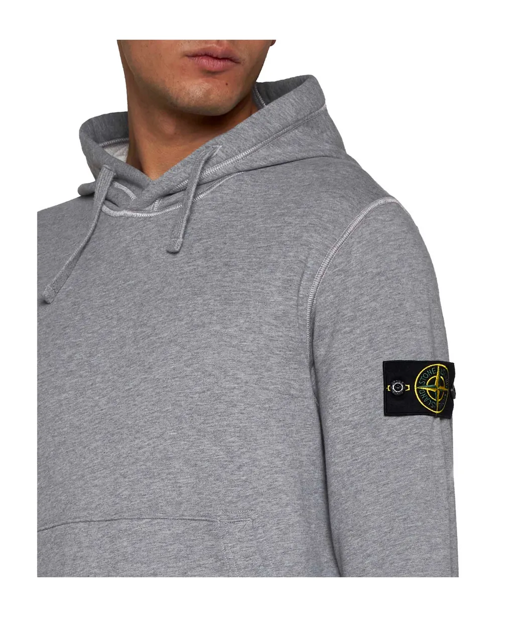 Stone Island Logo Patch Drawstring Hoodie