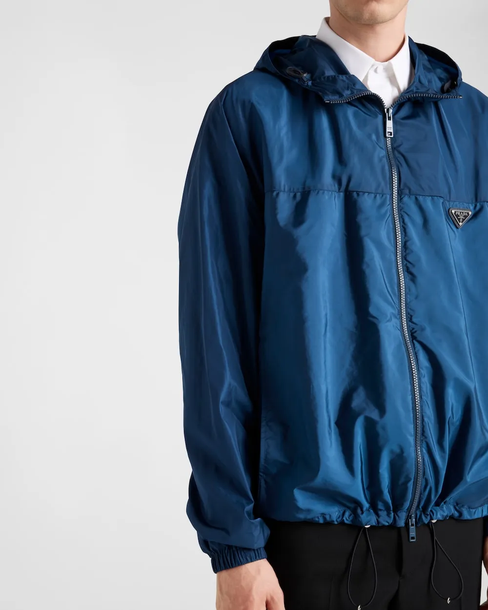 Prada Triangle-Logo Zipped Jacket