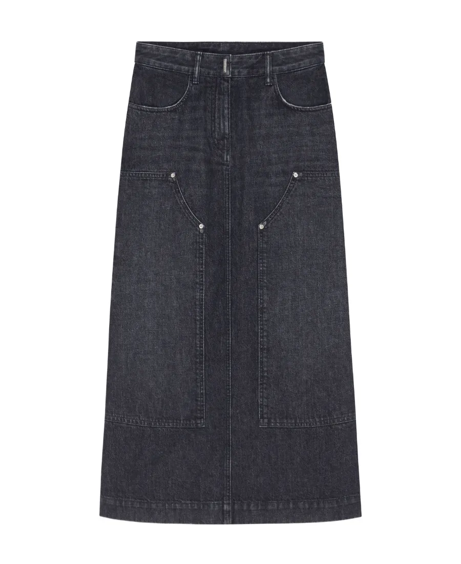 Givenchy Denim Midi Skirt
