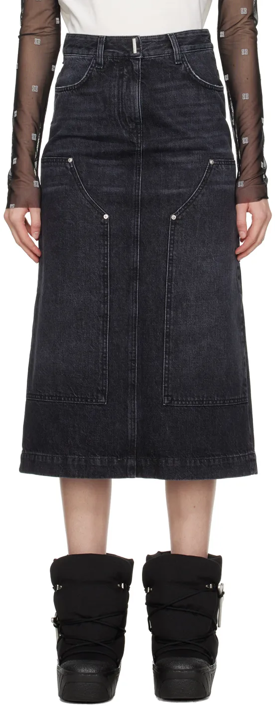 Givenchy Denim Midi Skirt