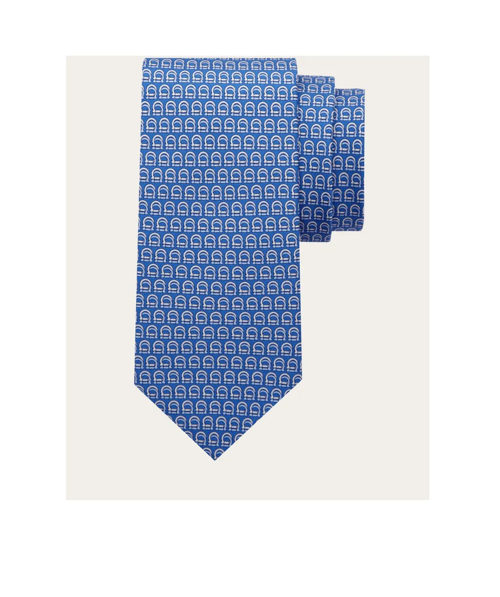 Salvatore Ferragamo Interwoven Gancini Print Tie