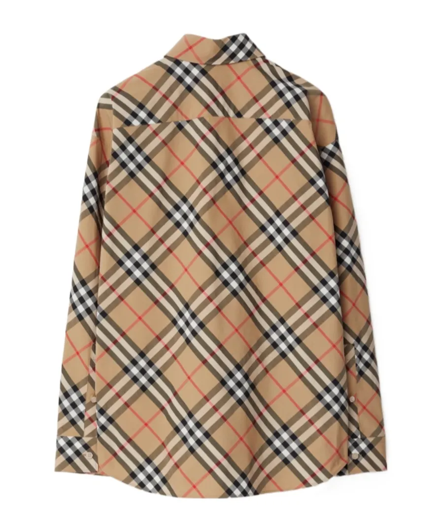 Burberry Check Printed Long Sleeved Shirt