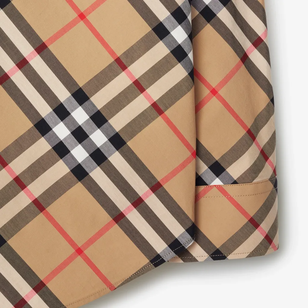 Burberry Check Printed Long Sleeved Shirt