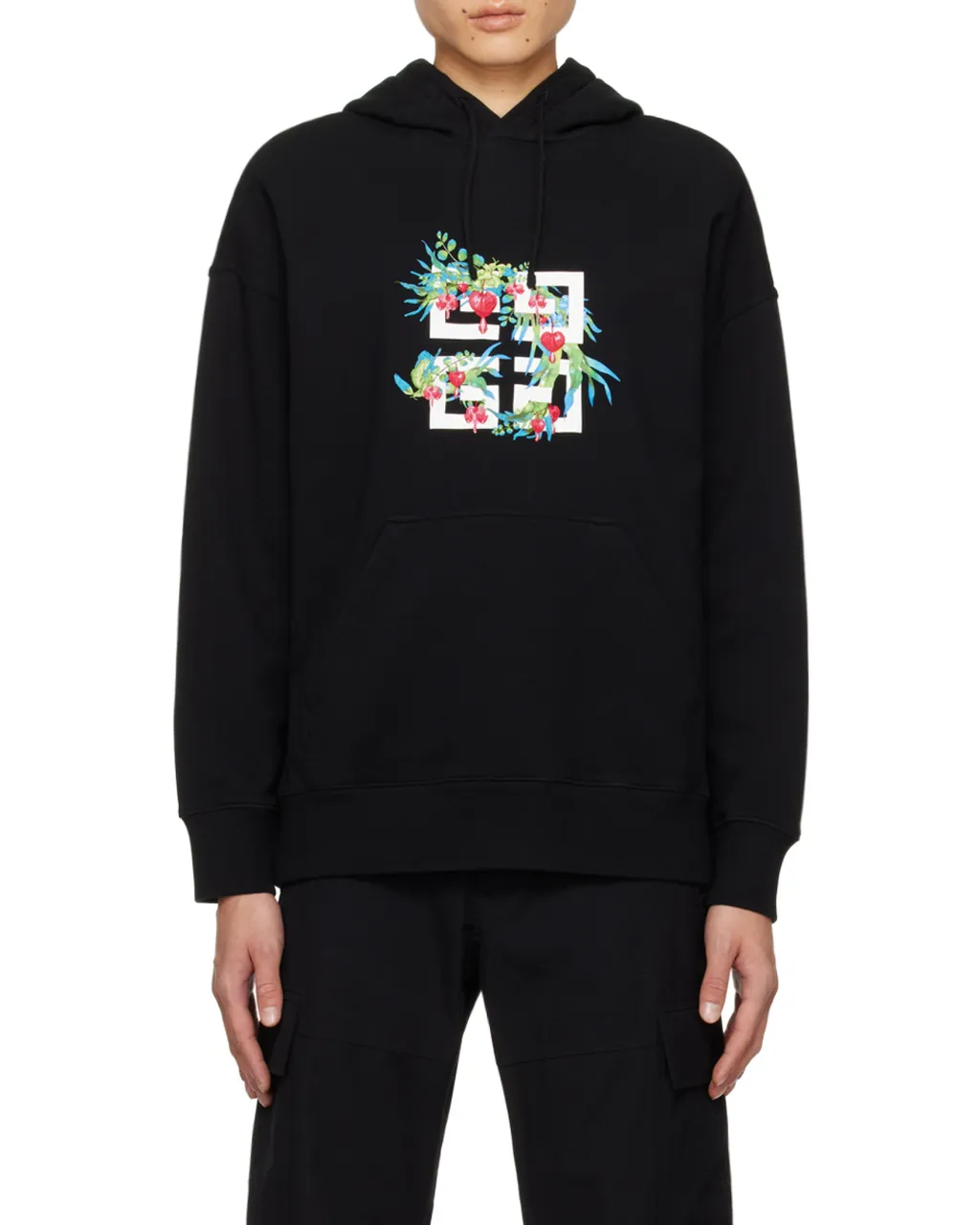 Givenchy 4G Floral Printed Drawstring Hoodie