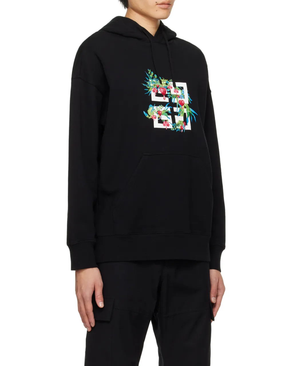 Givenchy 4G Floral Printed Drawstring Hoodie