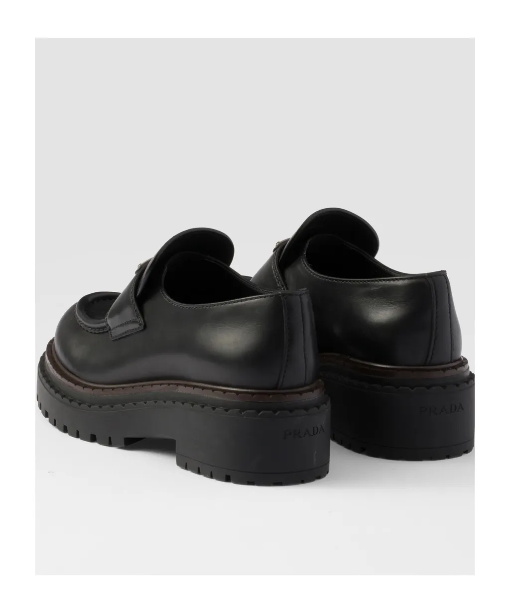 Prada Triangle-Logo Slip-On Loafers