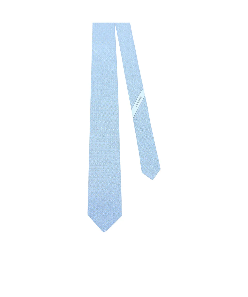 Ferragamo Jacquard Pointed Tip Tie