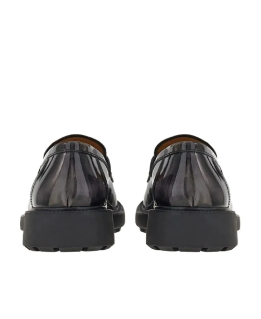 Gancini-Plaque Patent Loafers