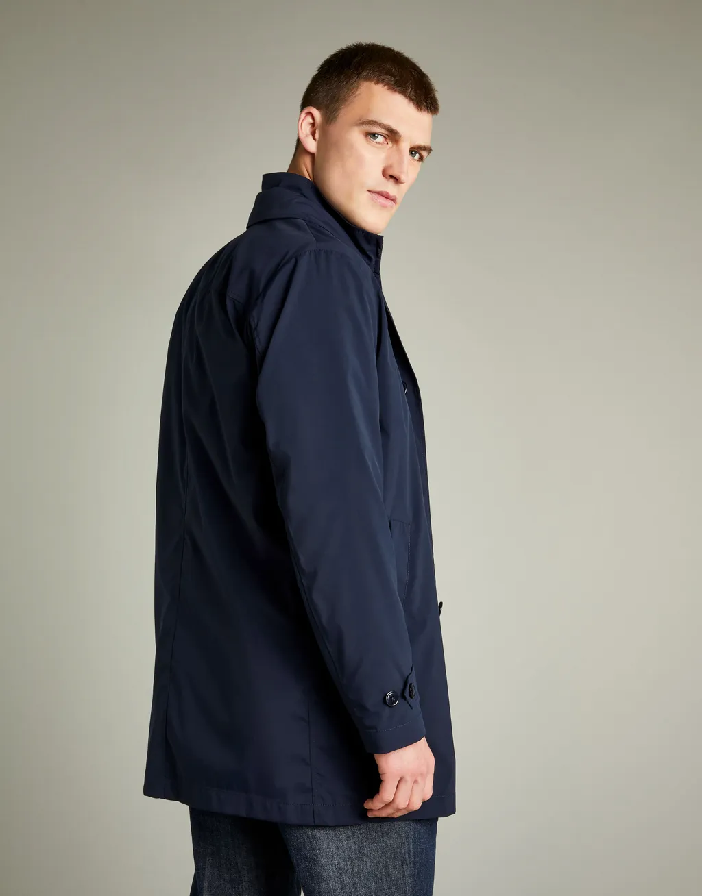 Fay Single-Breasted Long-Sleeved Coat
