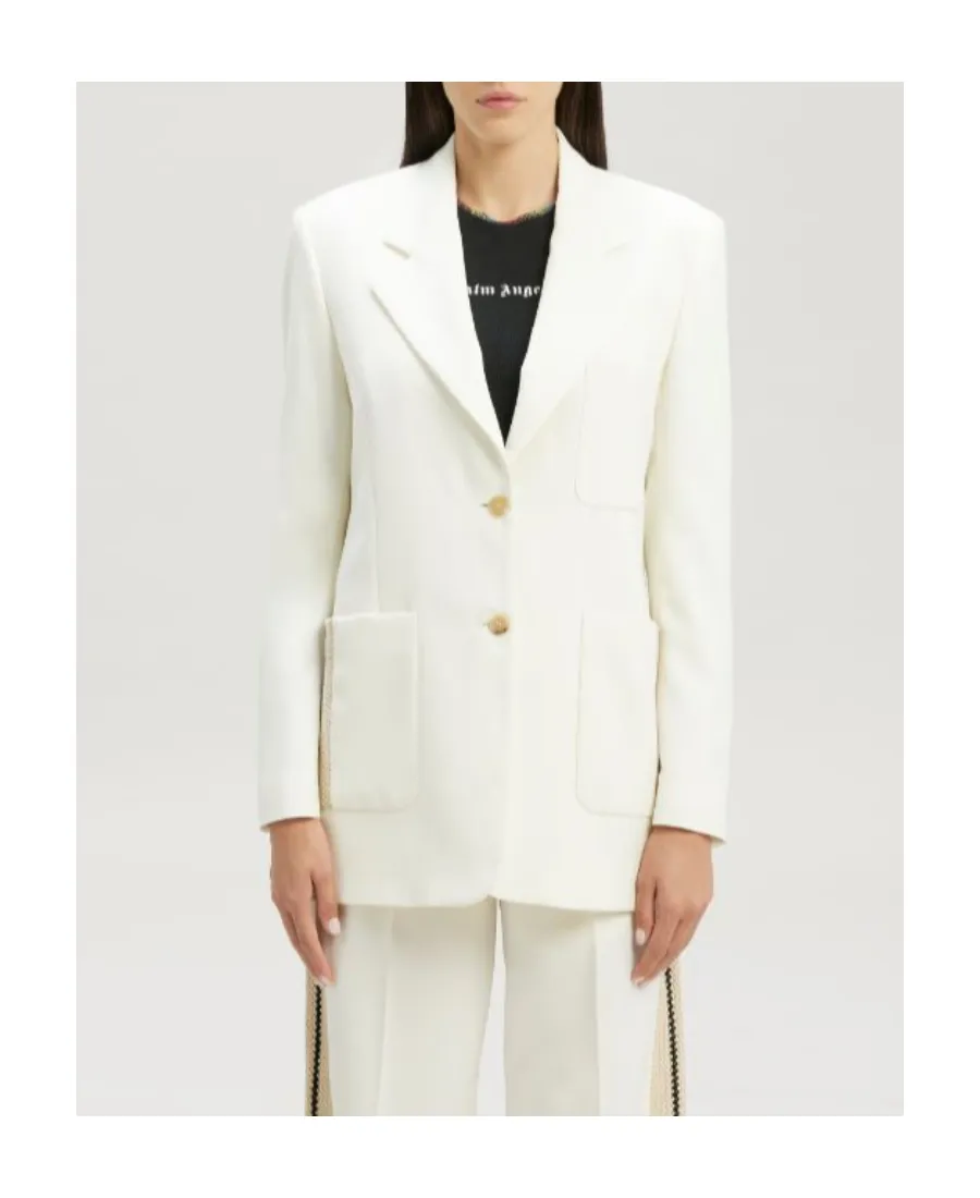 Palm Angels Single Breasted Tailored Blazer