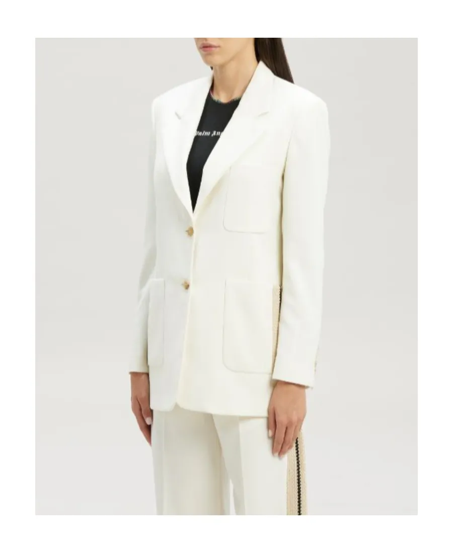 Palm Angels Single Breasted Tailored Blazer