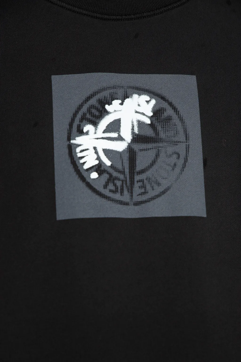Stone Island Logo Printed Crewneck Sweatshirt