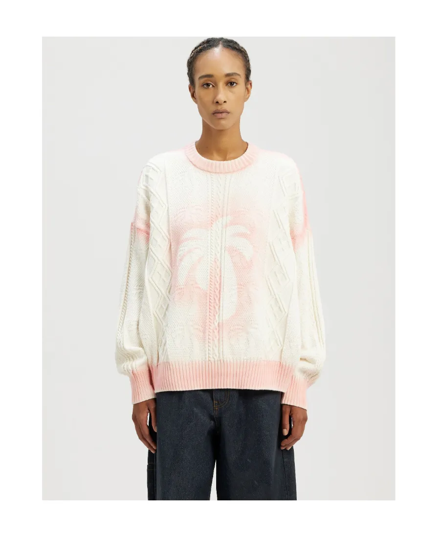 Palm Angels Sprayed Palm Crewneck Jumper