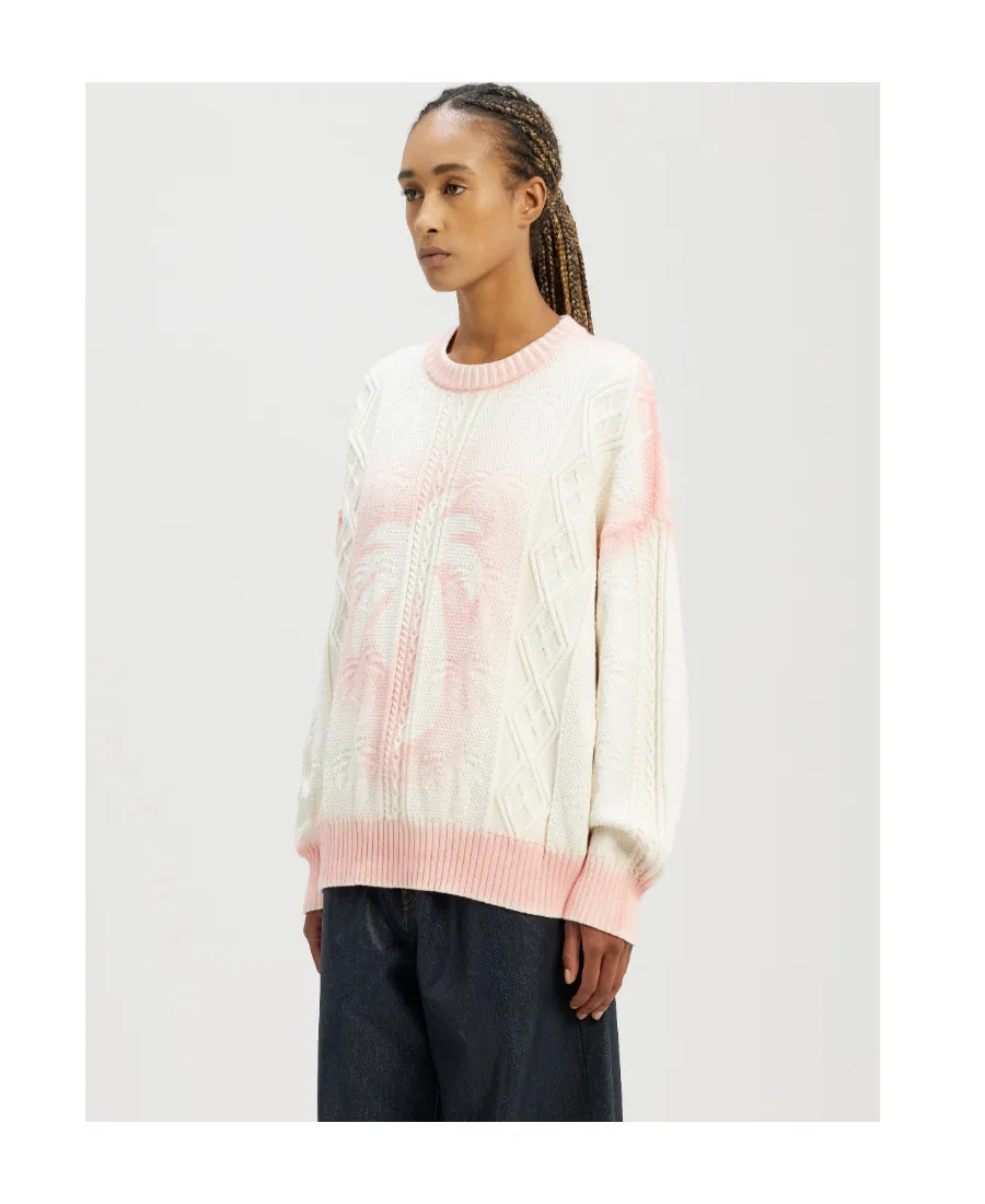 Palm Angels Sprayed Palm Crewneck Jumper