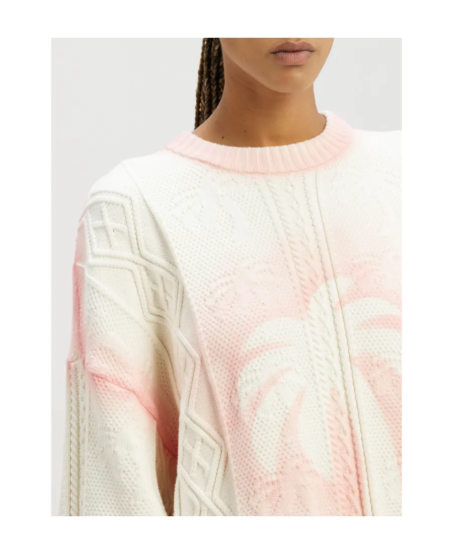 Palm Angels Sprayed Palm Crewneck Jumper