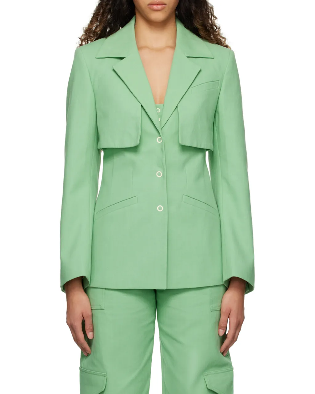 Ganni Single-Breasted Tailored Blazer