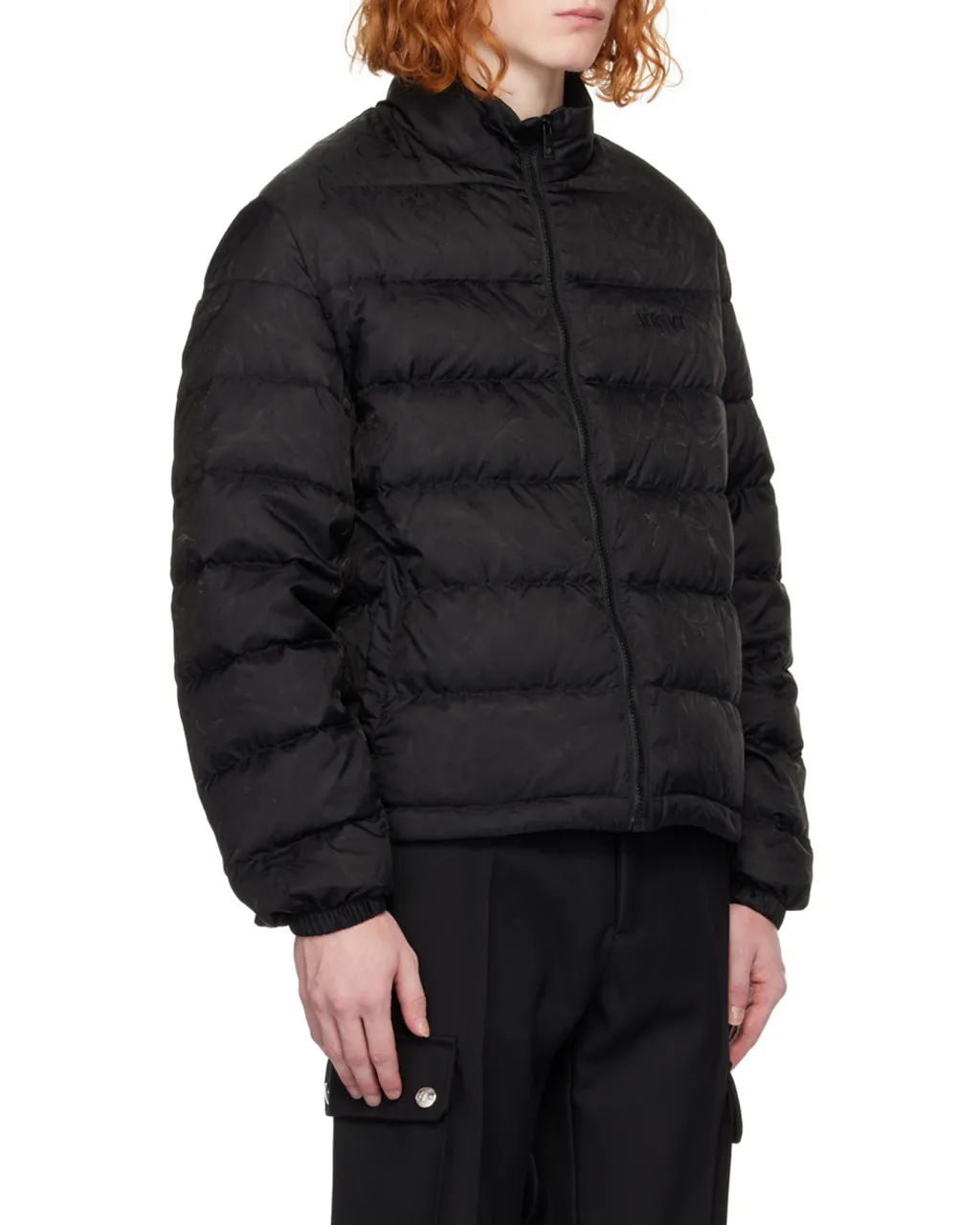 Versace Barocco-Printed Zipped Padded Jacket
