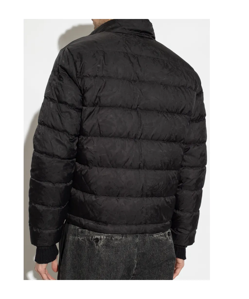 Versace Barocco-Printed Zipped Padded Jacket