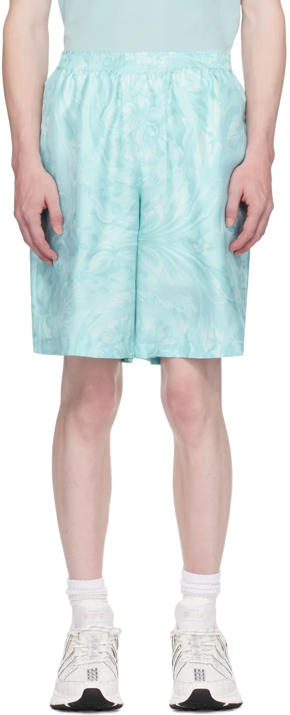 Versace Barocco-Printed Elasticated Waistband Shorts