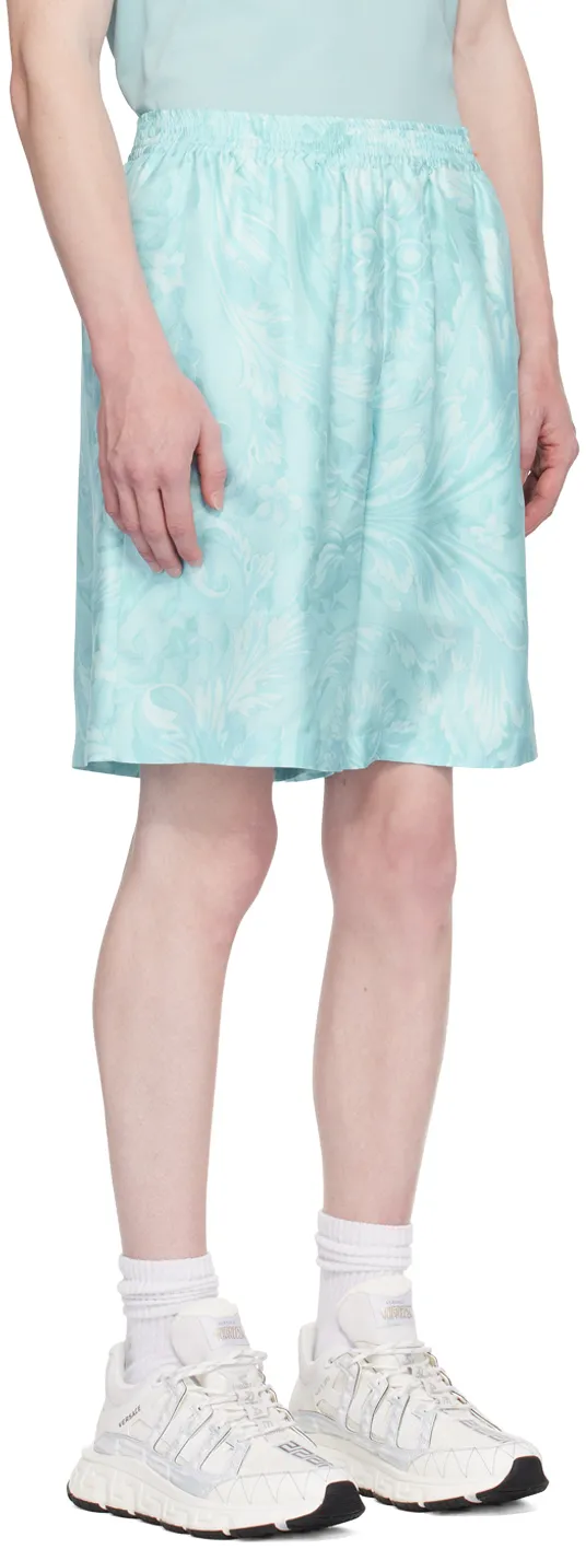 Versace Barocco-Printed Elasticated Waistband Shorts